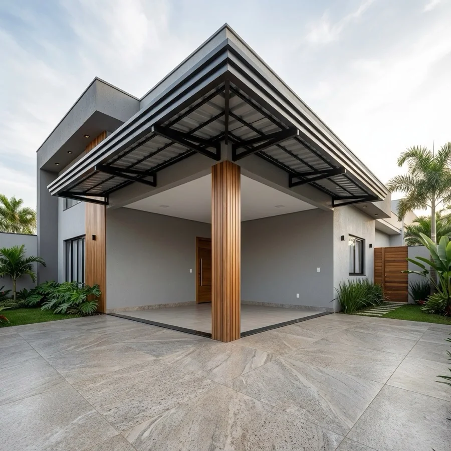 Cobertura de Telha Sanduíche instalada com isolamento térmico e estrutura reforçada para proteção externa.